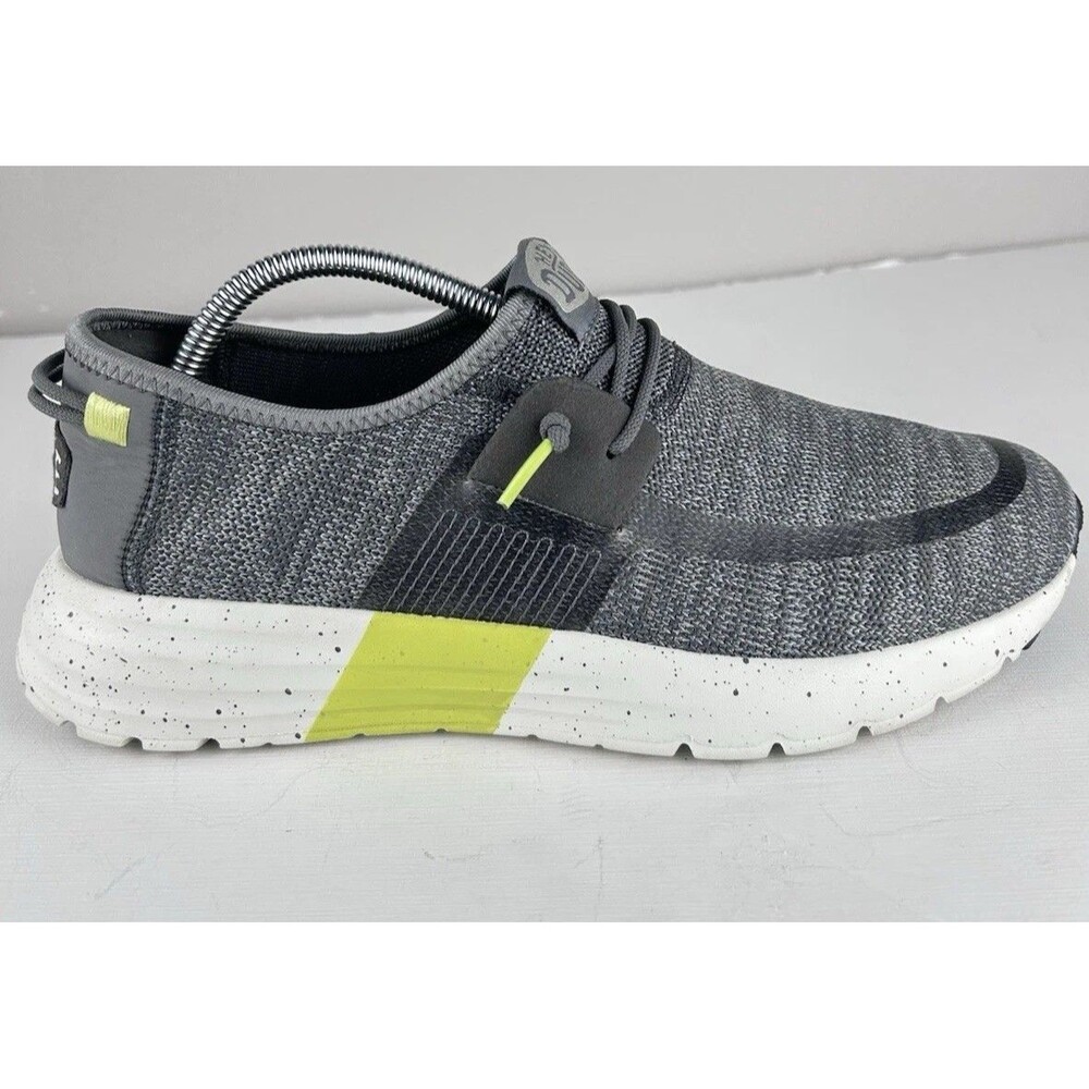 Hey Dude Sirocco Sport Mens Shoes Grey Charcoal  Size 9 Slip On Lightweight